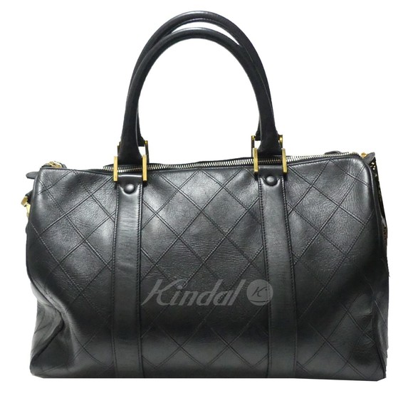 Chanel Bicolor Coco Mark 2way Leather Shoulder Hand Boston Bag - Picture 4 of 10